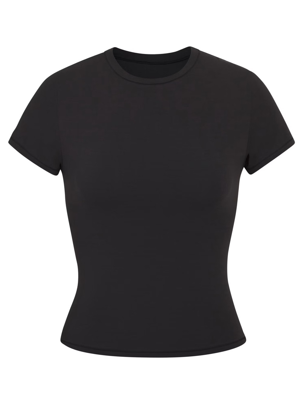 SKIMS Black Short Sleeve Crewneck Tee